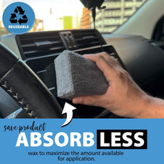 Microfiber Applicator Pad (5" X 3") (Pack of 8) Rectangle Microfiber Applicator Sponges Lint Free Soft Polishing Pads Car Wax Applicator for Detailing and Buffing - Grey